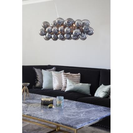ByRydens - Luster na sajli GROSS BAR 8xG9/5W/230V dimno/crno