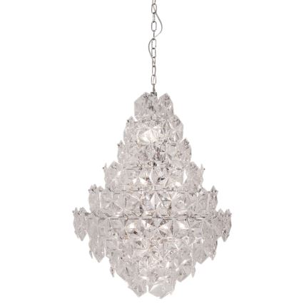 ByRydens - Luster na lancu MONARQUE GRANDE 11xE14/5W/230V proziran, prečnik 58 cm