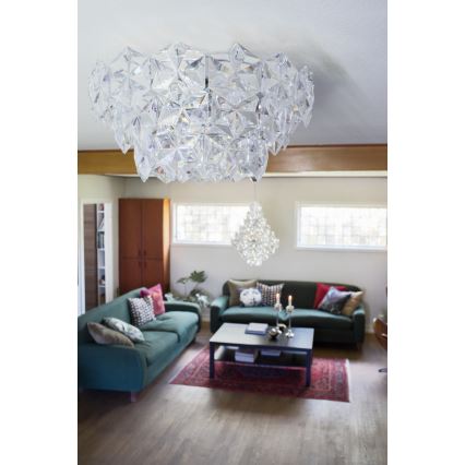 ByRydens - Plafonjera MONARQUE 3xE27/5W/230V prozirna pr. 51 cm