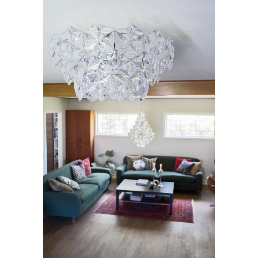 ByRydens - Plafonjera MONARQUE 3xE27/5W/230V prozirna pr. 51 cm