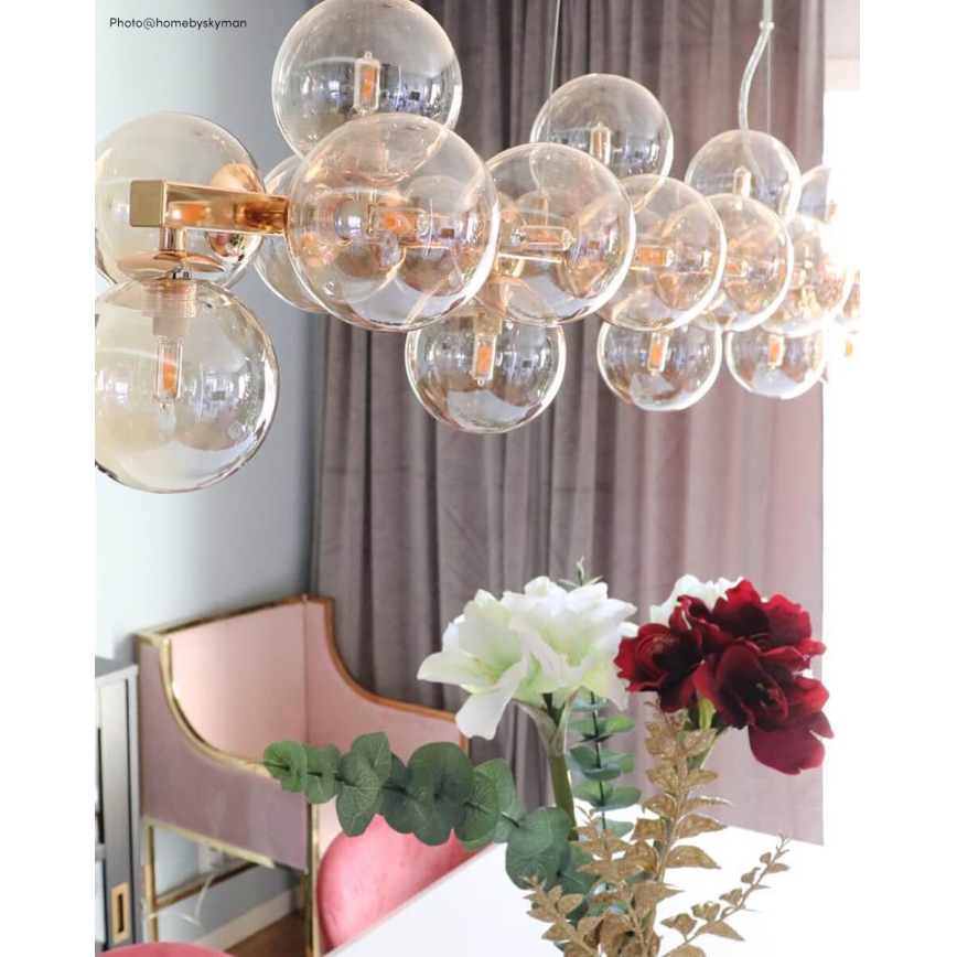 ByRydens - Luster na sajli SPLENDOR 25xG9/5W/230V dimno/braon