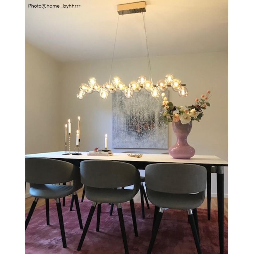 ByRydens - Luster na sajli SPLENDOR 25xG9/5W/230V dimno/braon