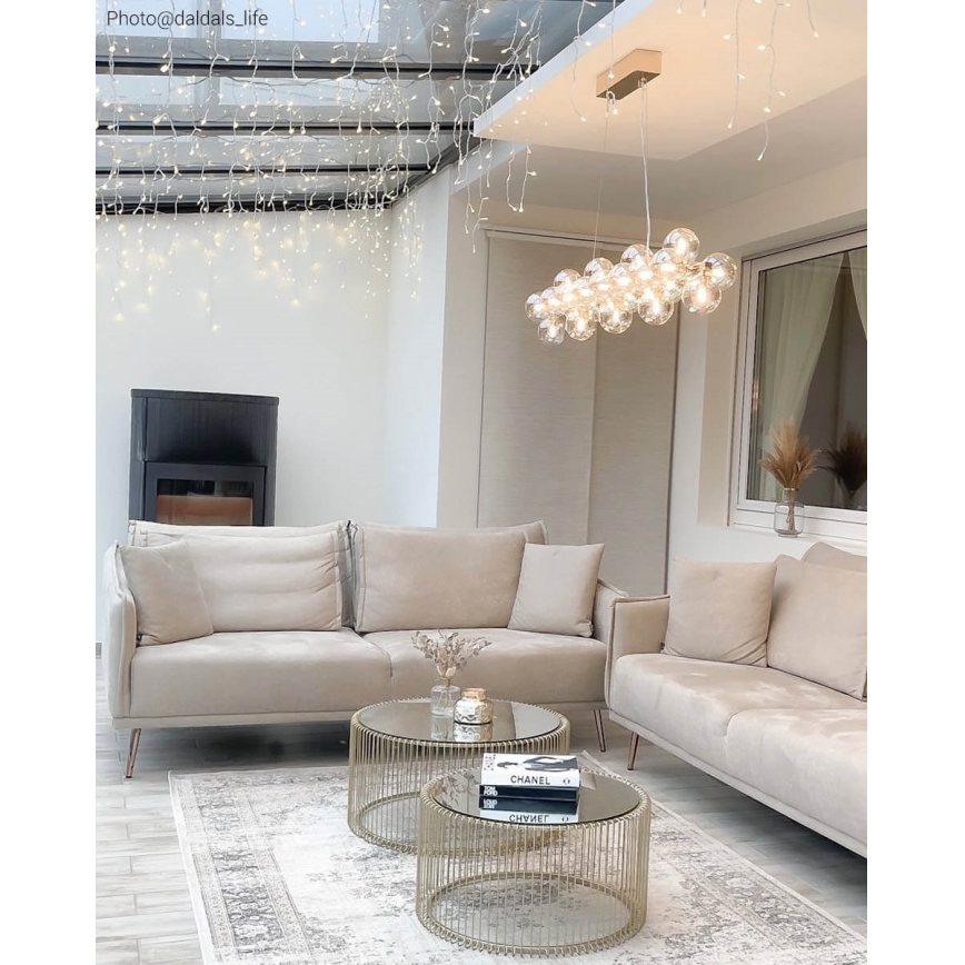 ByRydens - Luster na sajli SPLENDOR 25xG9/5W/230V dimno/braon
