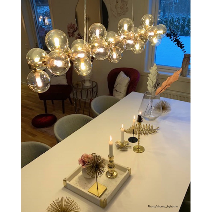 ByRydens - Luster na sajli SPLENDOR 25xG9/5W/230V dimno/braon