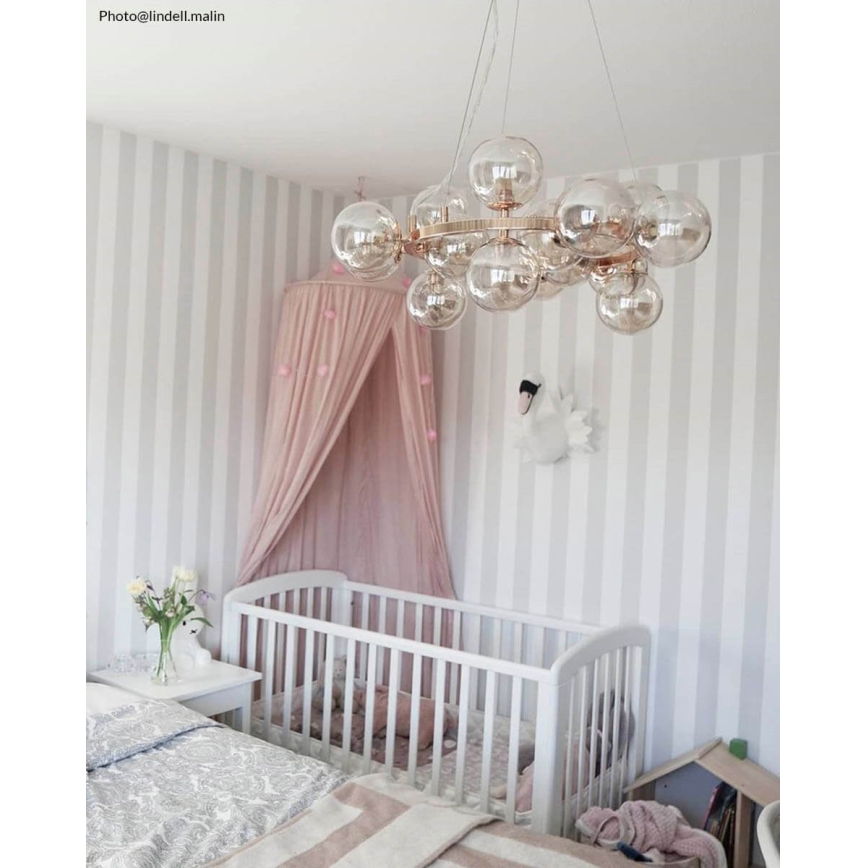 ByRydens - Luster na sajli SPLENDOR 15xG9/5W/230V dimno/braon pr. 58 cm
