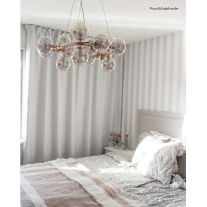 ByRydens - Luster na sajli SPLENDOR 15xG9/5W/230V dimno/braon pr. 58 cm