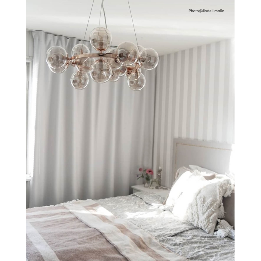 ByRydens - Luster na sajli SPLENDOR 15xG9/5W/230V dimno/braon pr. 58 cm