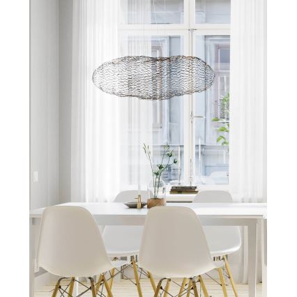 ByRydens - LED luster na sajli HAYDEN LED/15W/230V crno