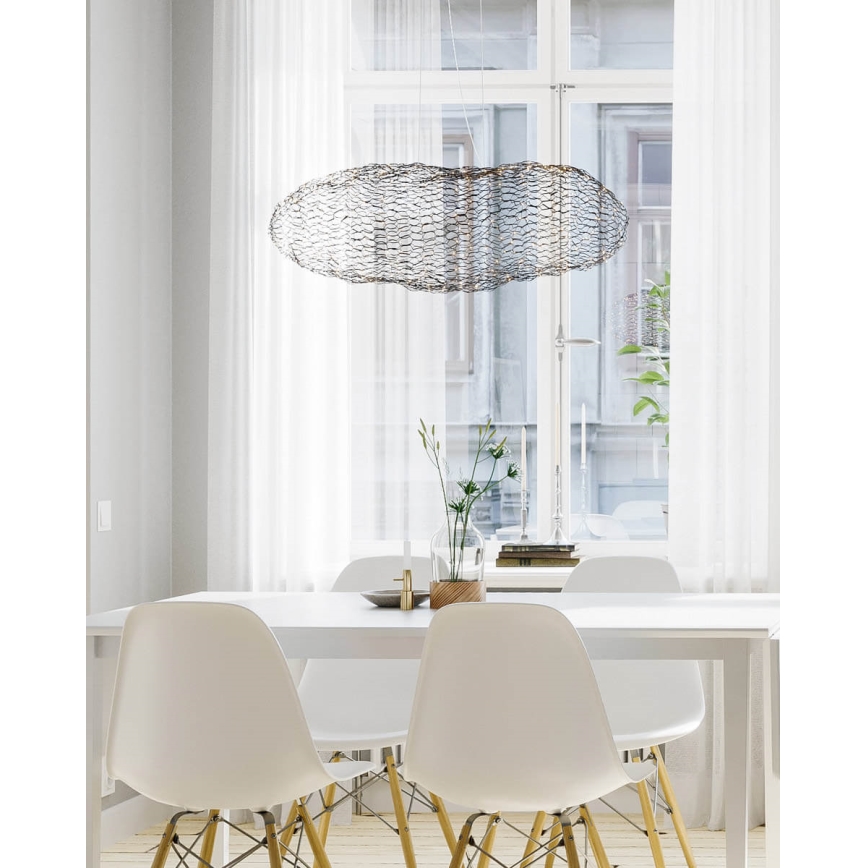 ByRydens - LED luster na sajli HAYDEN LED/15W/230V crno