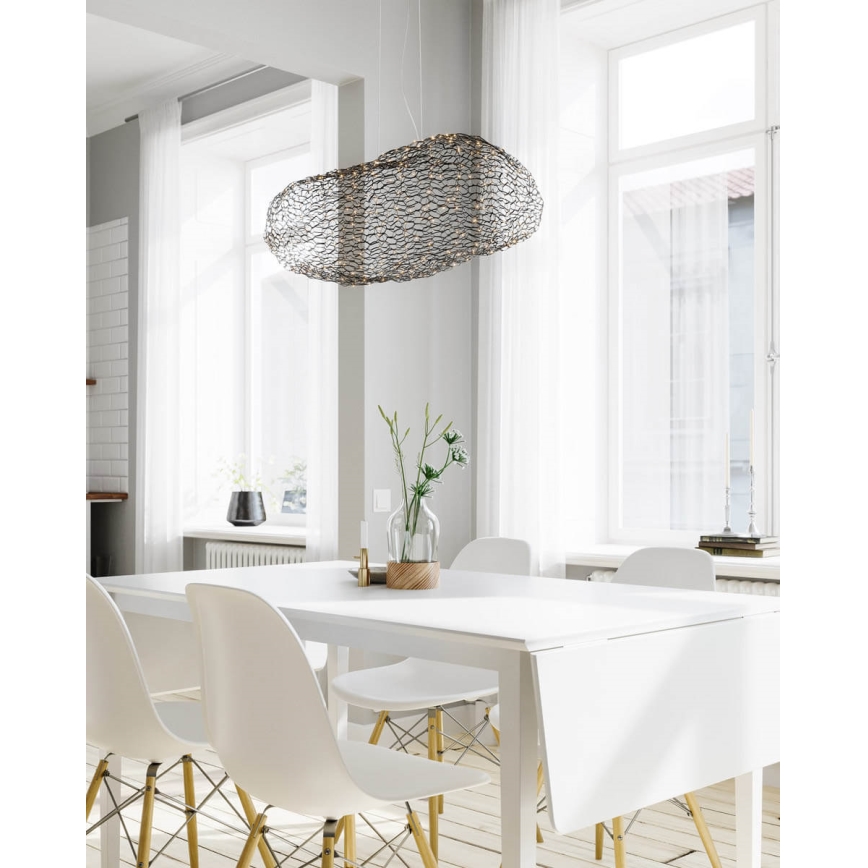 ByRydens - LED luster na sajli HAYDEN LED/15W/230V crno