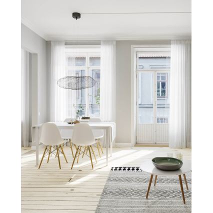 ByRydens - LED luster na sajli HAYDEN LED/15W/230V crno