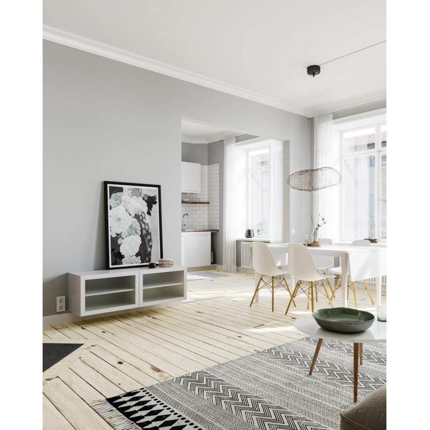 ByRydens - LED luster na sajli HAYDEN LED/15W/230V crno