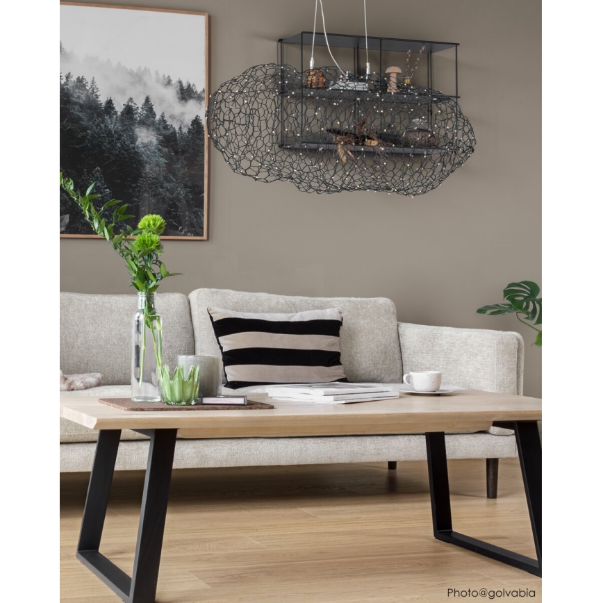 ByRydens - LED luster na sajli HAYDEN LED/15W/230V crno