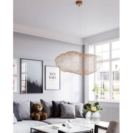ByRydens - LED luster na sajli HAYDEN LED/15W/230V zlatna