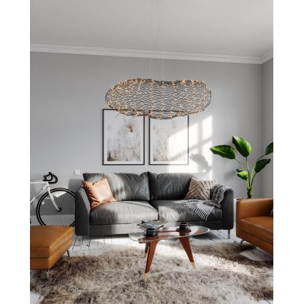 ByRydens - LED luster na sajli HAYDEN LED/20W/230V crno