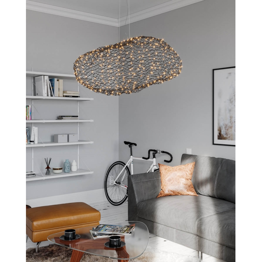 ByRydens - LED luster na sajli HAYDEN LED/20W/230V crno