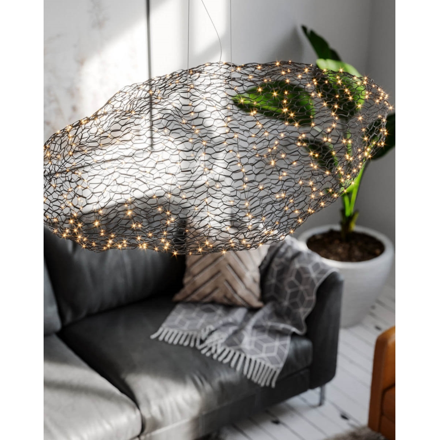 ByRydens - LED luster na sajli HAYDEN LED/20W/230V crno