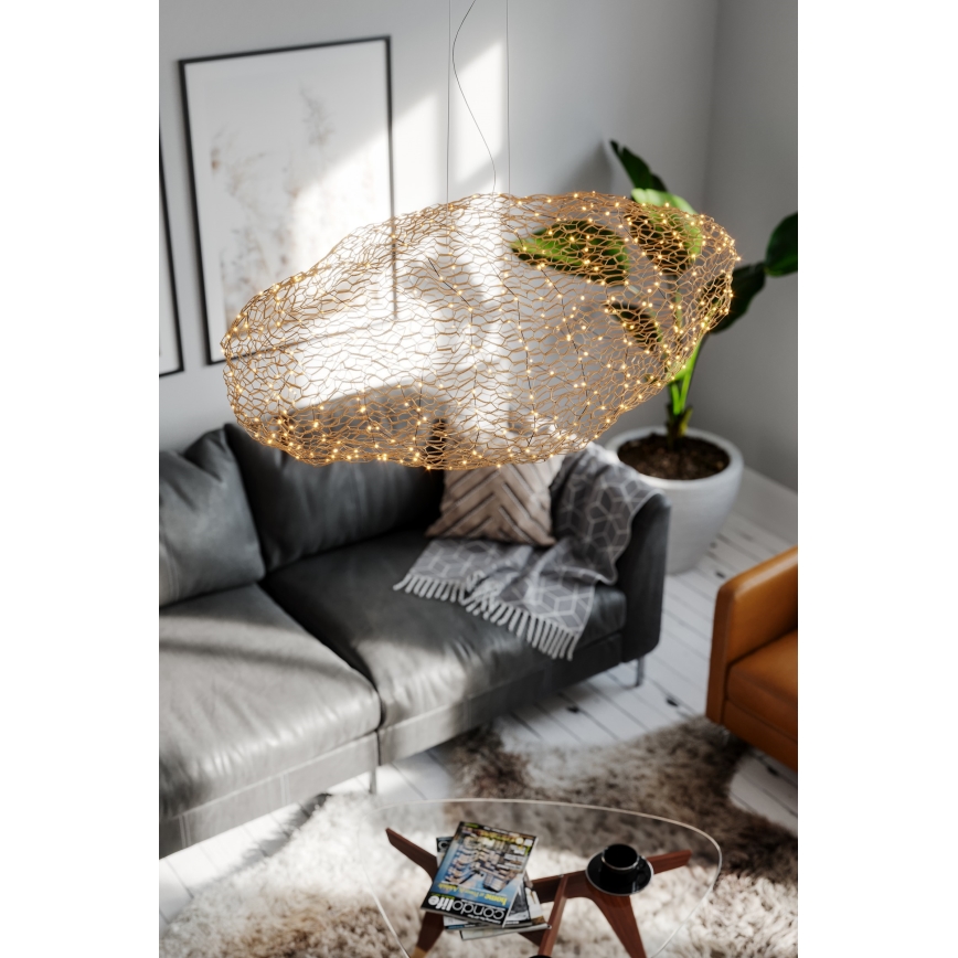 ByRydens - LED luster na sajli HAYDEN LED/20W/230V zlatna