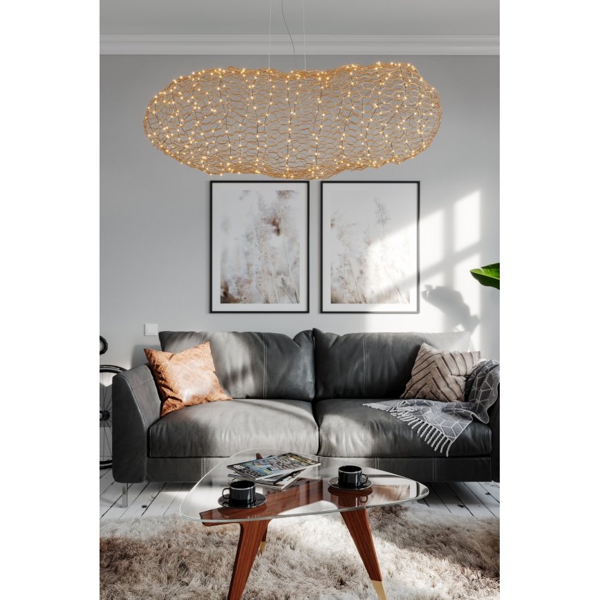 ByRydens - LED luster na sajli HAYDEN LED/20W/230V zlatna
