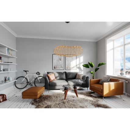 ByRydens - LED luster na sajli HAYDEN LED/20W/230V zlatna