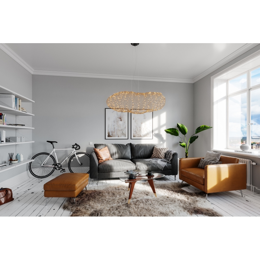 ByRydens - LED luster na sajli HAYDEN LED/20W/230V zlatna