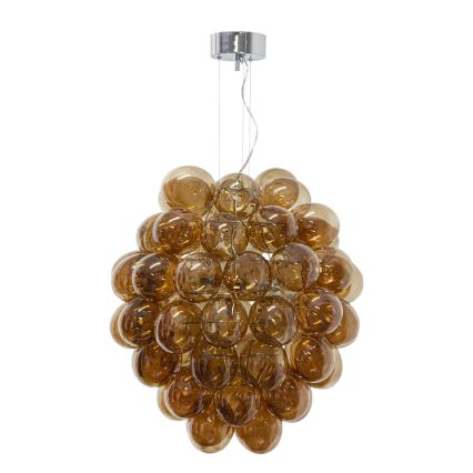 ByRydens - Luster na sajli DELUXE 4xE14/5W/230V dimno/braon pr. 64 cm
