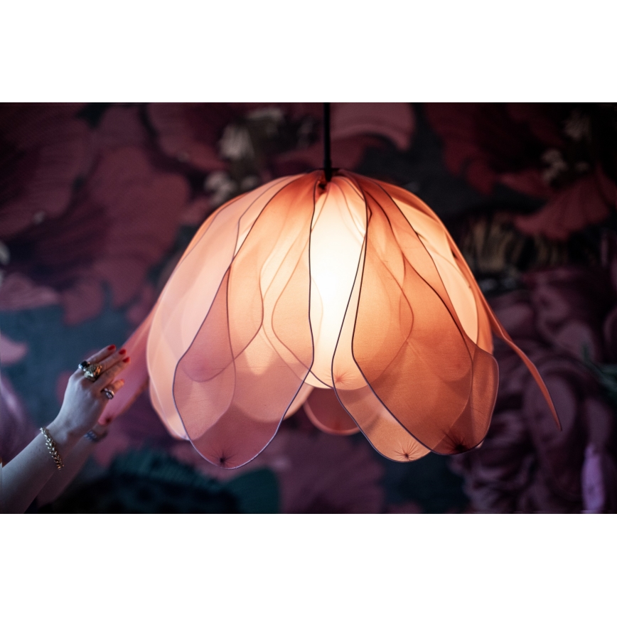 ByRydens - Luster na sajli LOU LOU 1xE27/5W/230V roze pr. 80 cm