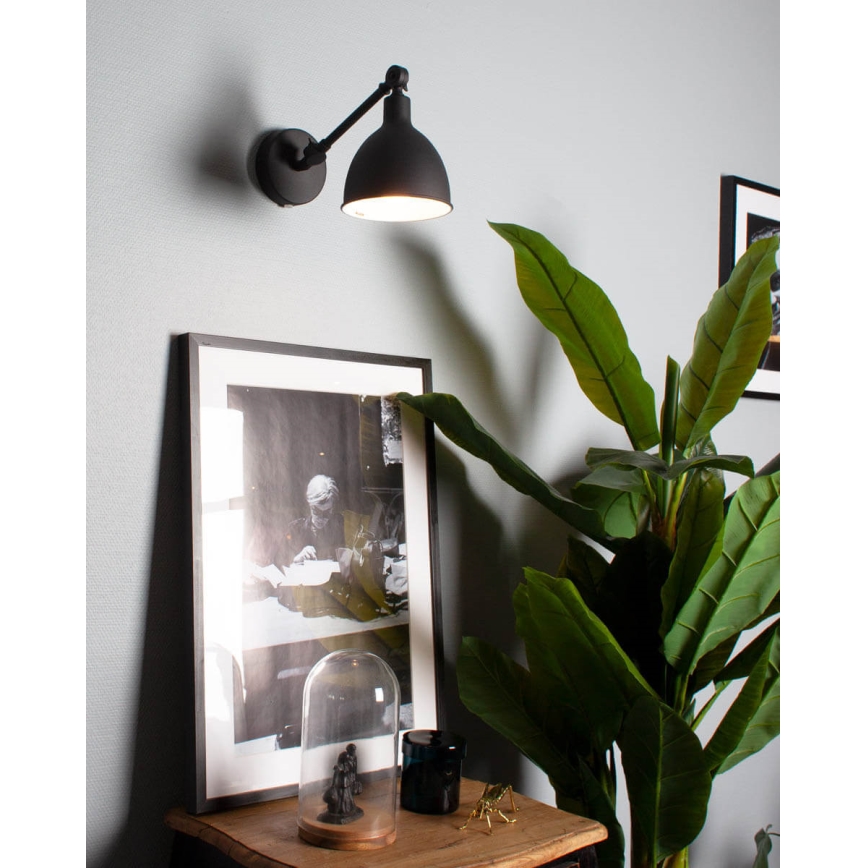 ByRydens - Zidna lampa BAZAR MINI 1xE27/5W/230V crno