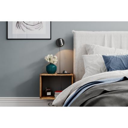 ByRydens - Prigušiva zidna reflektorska lampa CORRECT 1xGU10/7W/230V crno