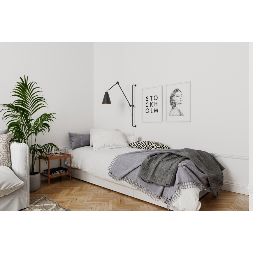 ByRydens - Zidna lampa YUKON 1xE27/5W/230V crno