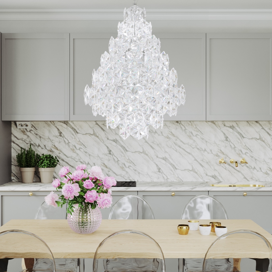 ByRydens - Luster na lancu MONARQUE GRANDE 11xE14/5W/230V proziran, prečnik 58 cm