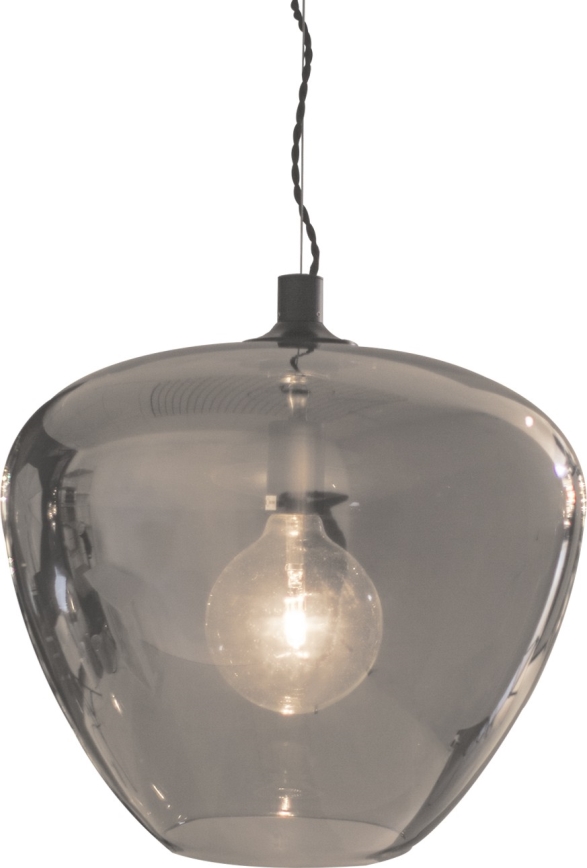 ByRydens - Luster na sajli BELLISSIMO 1xE27/8W/230V dimno/crno pr. 40 cm