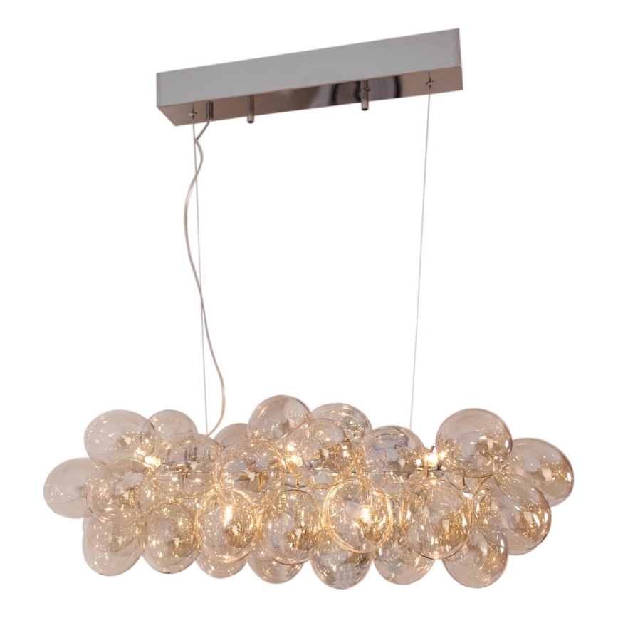 ByRydens - Luster na sajli GROSS BAR 8xG9/4W/230V dimno/braon