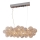 ByRydens - Luster na sajli GROSS BAR 8xG9/4W/230V dimno/braon