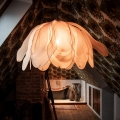 ByRydens - Luster na sajli LOU LOU 1xE27/5W/230V bež, prečnik 80 cm