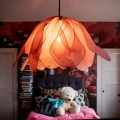ByRydens - Luster na sajli LOU LOU 1xE27/5W/230V ružičast, prečnik 80 cm