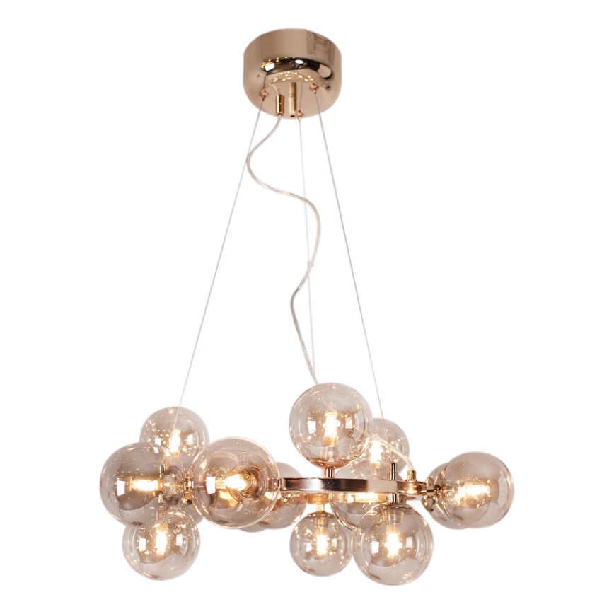 ByRydens - Luster na sajli SPLENDOR 15xG9/5W/230V dimno/braon pr. 58 cm