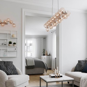 ByRydens - Luster na sajli SPLENDOR 25xG9/5W/230V dimna/smeđa