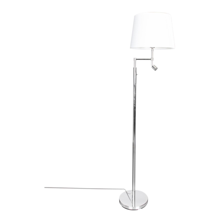 ByRydens - Podna LED lampa ORLANDO 1xE27/5W/230V + LED/3W bela/sjajni krom pr. 36 cm