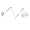 ByRydens - Prigušiva zidna lampa BAZAR 1xE27/5W/230V bela