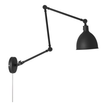 ByRydens - Prigušiva zidna lampa BAZAR 1xE27/5W/230V crno