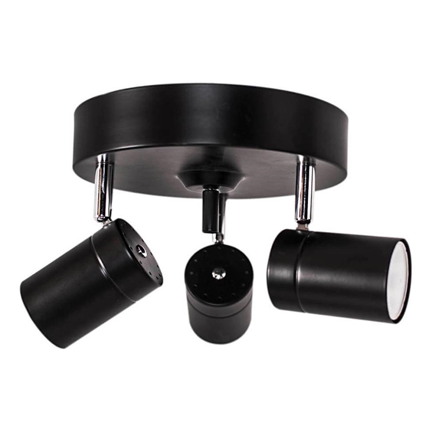 ByRydens - Reflektorska lampa CORRECT 3xGU10/7W/230V crno pr. 20 cm