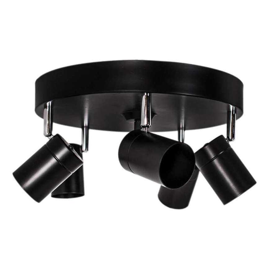 ByRydens - Reflektorska lampa CORRECT 5xGU10/7W/230V crno pr. 30 cm