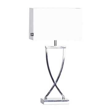 ByRydens - Stona lampa OMEGA 1xE27/5W/230V bela/sjajni krom