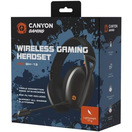Canyon - Bežične slušalice sa mikrofonom 400 mAh crne