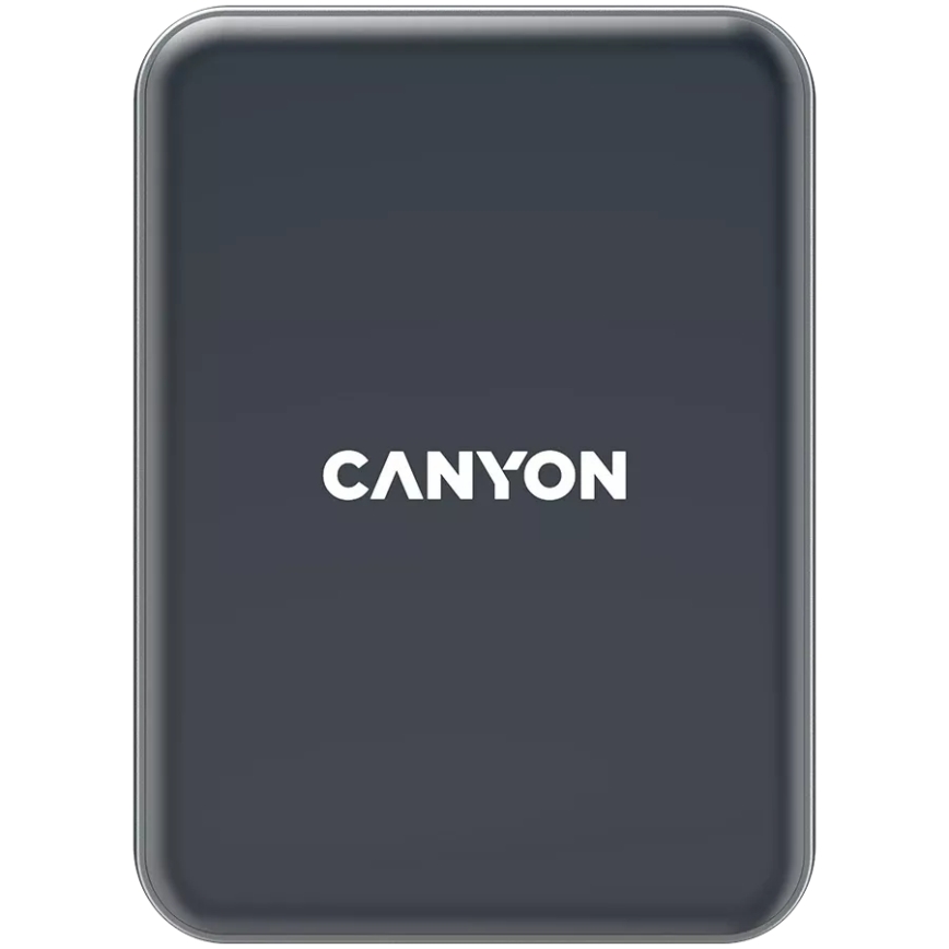 Canyon - Magnetni držač telefona za auto sa funkcijom bežičnog punjenja Qi 5V, četvrtast, crn
