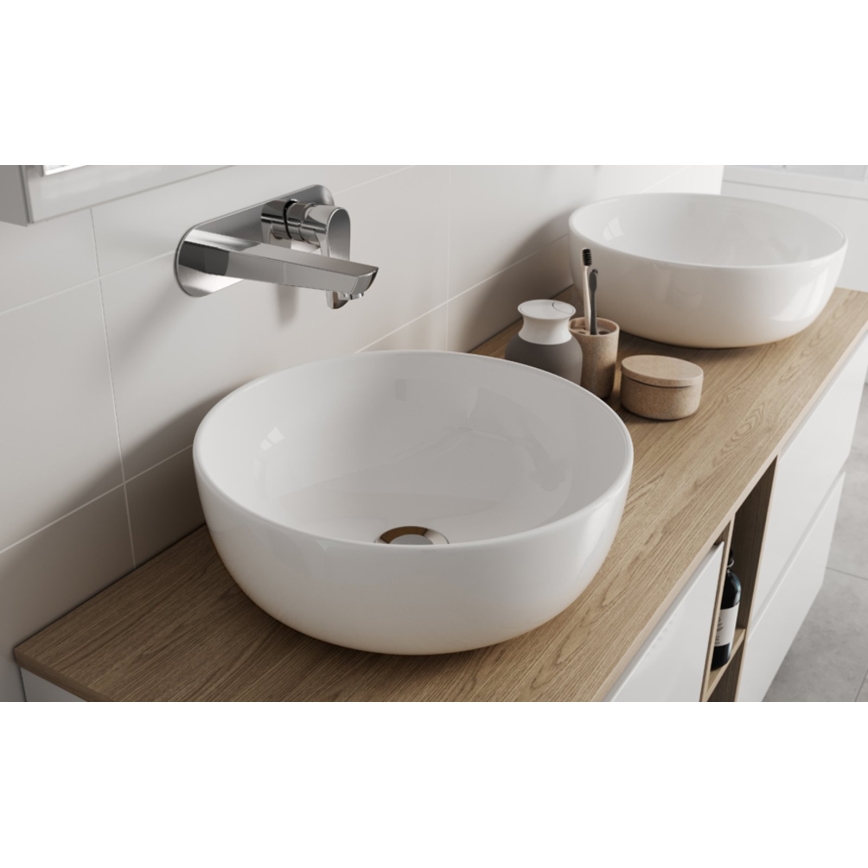 Cersanit K116-047-ECO - Umivaonik za ploču MODUO prečnika 35 cm keramika/sjajna bela