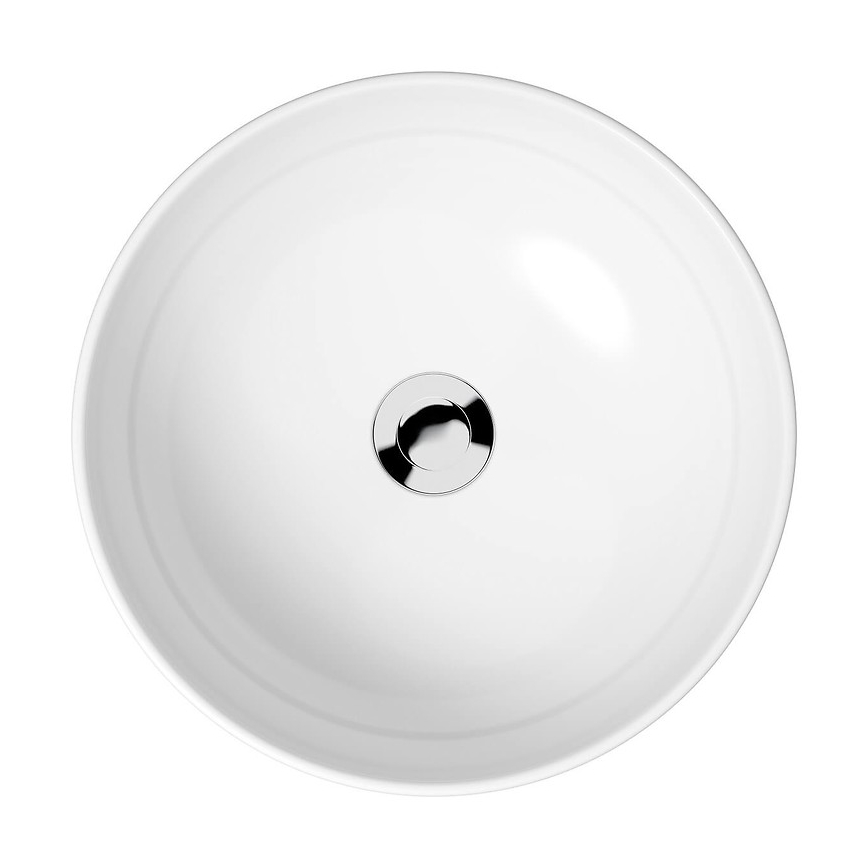 Cersanit K116-048 - Umivaonik na ploču MODUO prečnik 40 cm keramika/sjajna bela
