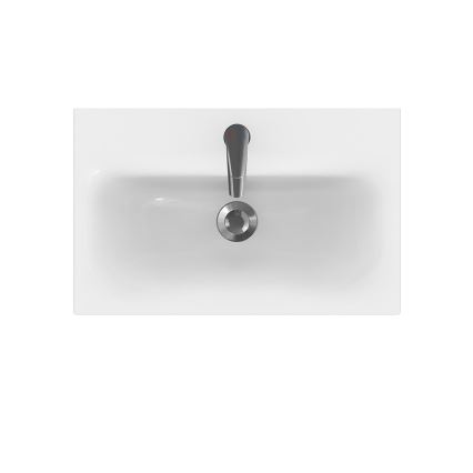 Cersanit S801-227-DSM - Zidni kupatilski ormarić sa umivaonikom MODUO SLIM 60x38 cm, visokosjajni beli