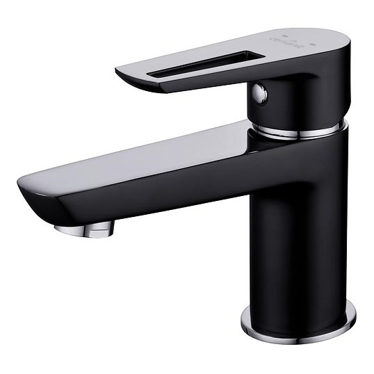 Cersanit S951-048 - Slavina za lavabo MILLE 13,4 cm crno + gornji deo sifona